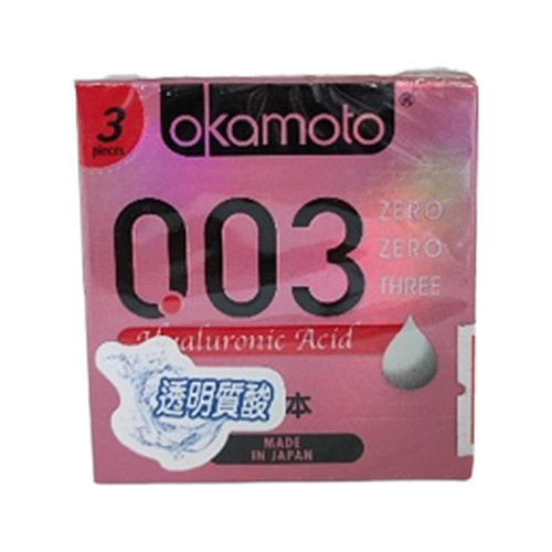 Okamoto 003 Hyaluronic Acid 3pcs / ស្រោមអនាម័យ